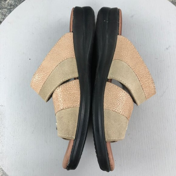 FLEXUS by Spring Step Women's 41 (US 9.5-10) Quasida Beige Suede Leather Sandals - Picture 9 of 15